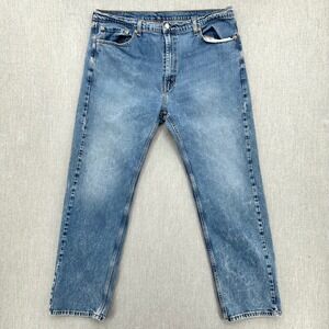 Levi's 505 Jeans Mens 40x32 Blue Regular Fit Straight Leg Medium Wash Denim